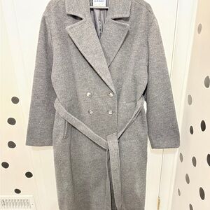 Old Navy Women’s Charcoal Wool-Blend Coat Plus Size XL/XXL/16/18/20